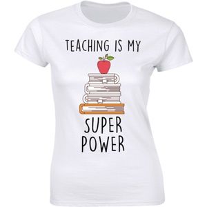 Half It Tops - Teaching Is My Super Power Many Books Tee T-shirt Half It Tops - Teaching Is My Super Power Many Books Tee T-shirt